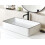 Beliani Countertop Basin XERT 610 x 350 mm Ceramic White 2