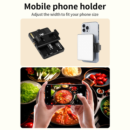 PocketLEDVideoLicht2000mAh103x75x13.5mm2500-9000K 2