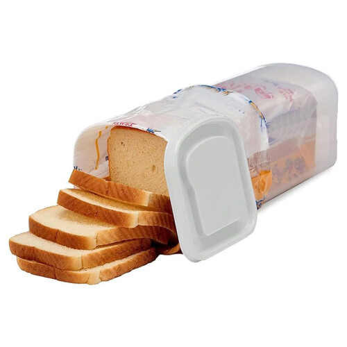 Transparent Bread Box Plastic Fresh-Keeping Toast Storage Holder with Lid Bread Crisper Bread Storage Container,A 1