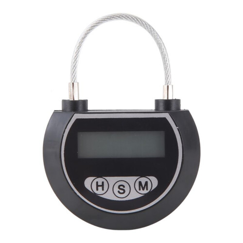 Electronic  Lock Timer Lock Container Multi Function  Lock Bin for Toys Black