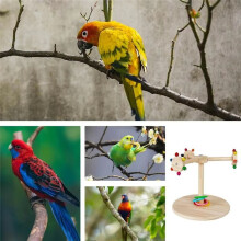 Sitzstange für Vögel, Sitzstangen-Spielzeug für Spatzen, Rotierendes Windmühlen-Design, Vogelkrallen-Schleifständer für Nymphensittiche, Aras