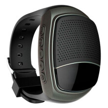 B90 Armbanduhr -Lautsprecher mit FM-Radio Tragbarer Outdoor-Sport-Lauf--Lautsprecher Schwarz