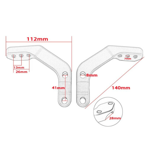 Handguard Support Bracket Mount 28mm Handlebar Guard Clamp Universal for   EXC   RMZ Motocross,B 2