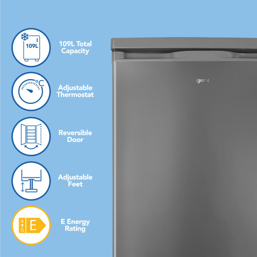 Igenix Freestanding Under Counter Fridge, Igenix IG155X 1