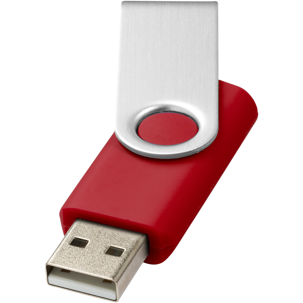 (2Gb, ) Bullet Rotate Basic Usb Flash Drive (Pack Of 2) Red/Silver 5059269125806