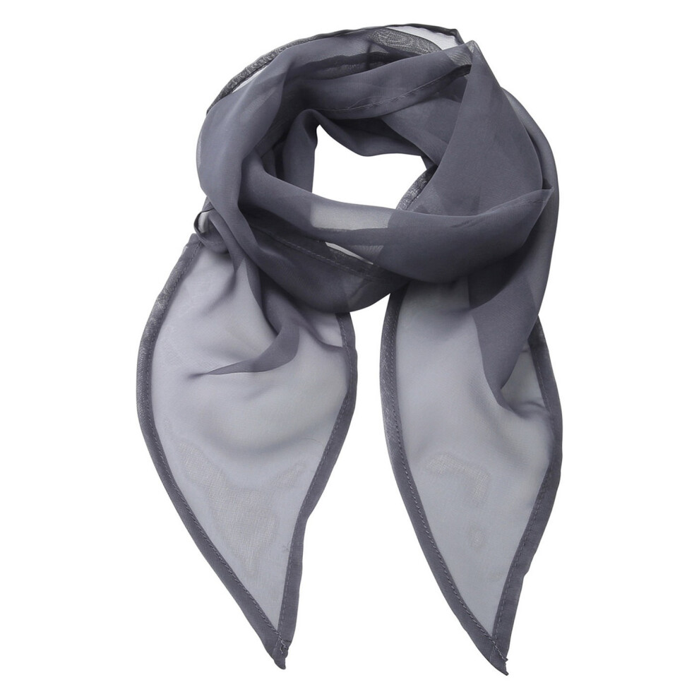 Premier (One Size, Steel) Unisex Adult Colours Chiffon Scarf