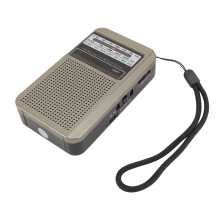 Mini radio portátil FM AM SW 1000mAh 3.5mm