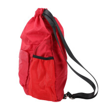 Mochila de cordón grande roja talla M con compartimento seco-húmedo para gimnasio