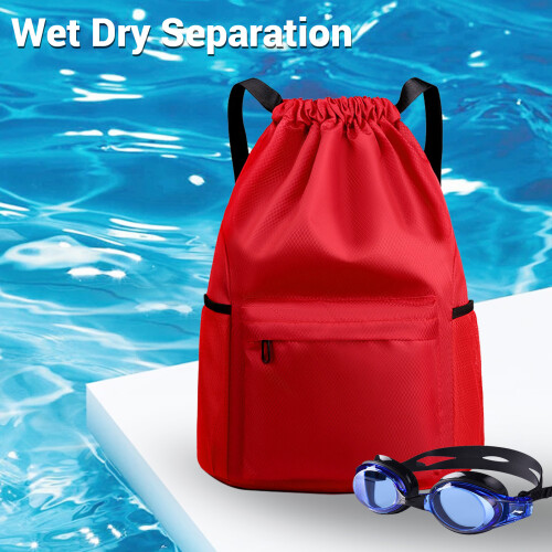Sac à dos à cordon rouge M - grande capacité 2