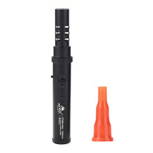 Portable Outdoor Gas Torch 25-140mm Flame, 10-45min Burn Time, Black