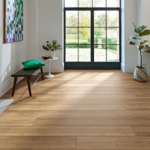 (1.8 m² / Pack, Brown 3 Wide Brushed And Lacquered Brown) Chene12mm Engineered Wood Flooring