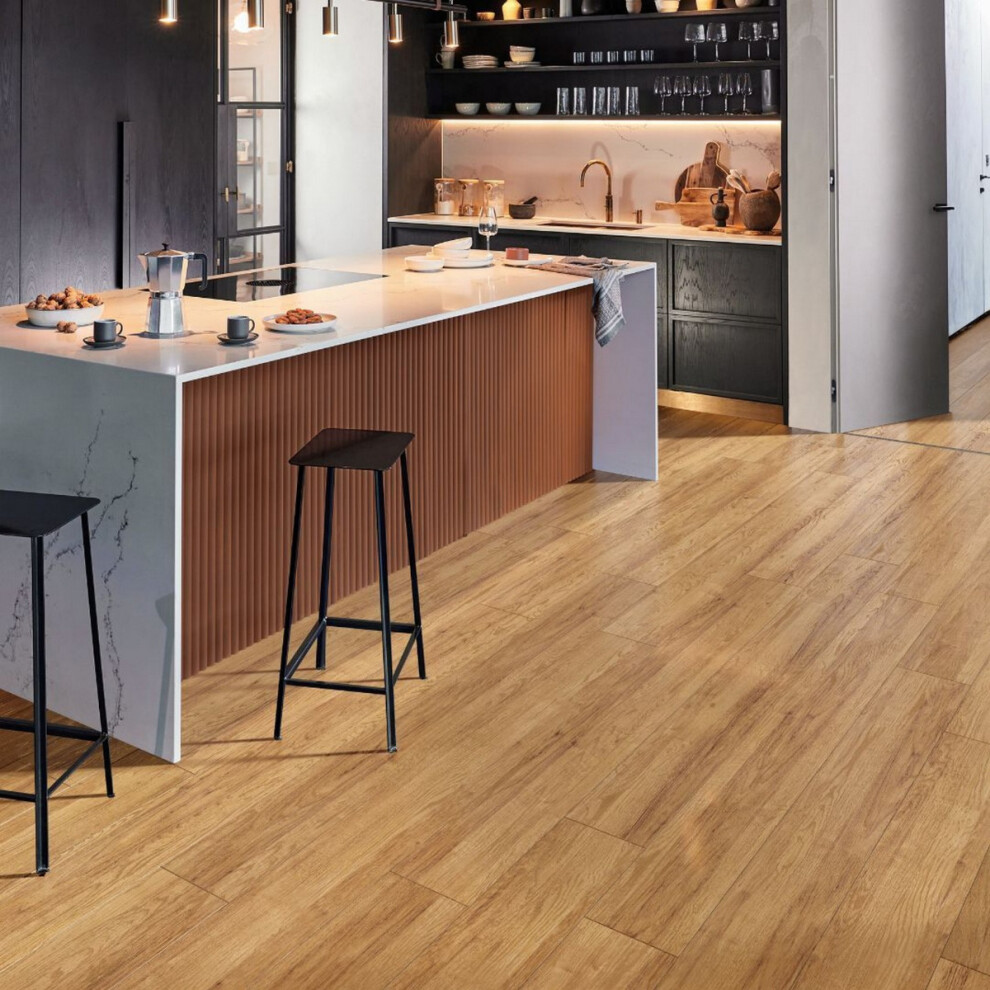 (1.8 Mâ² / Pack, Brown 22 Wide Lacquered Brown) Chene14mm Engineered Wood Flooring 9503414117988