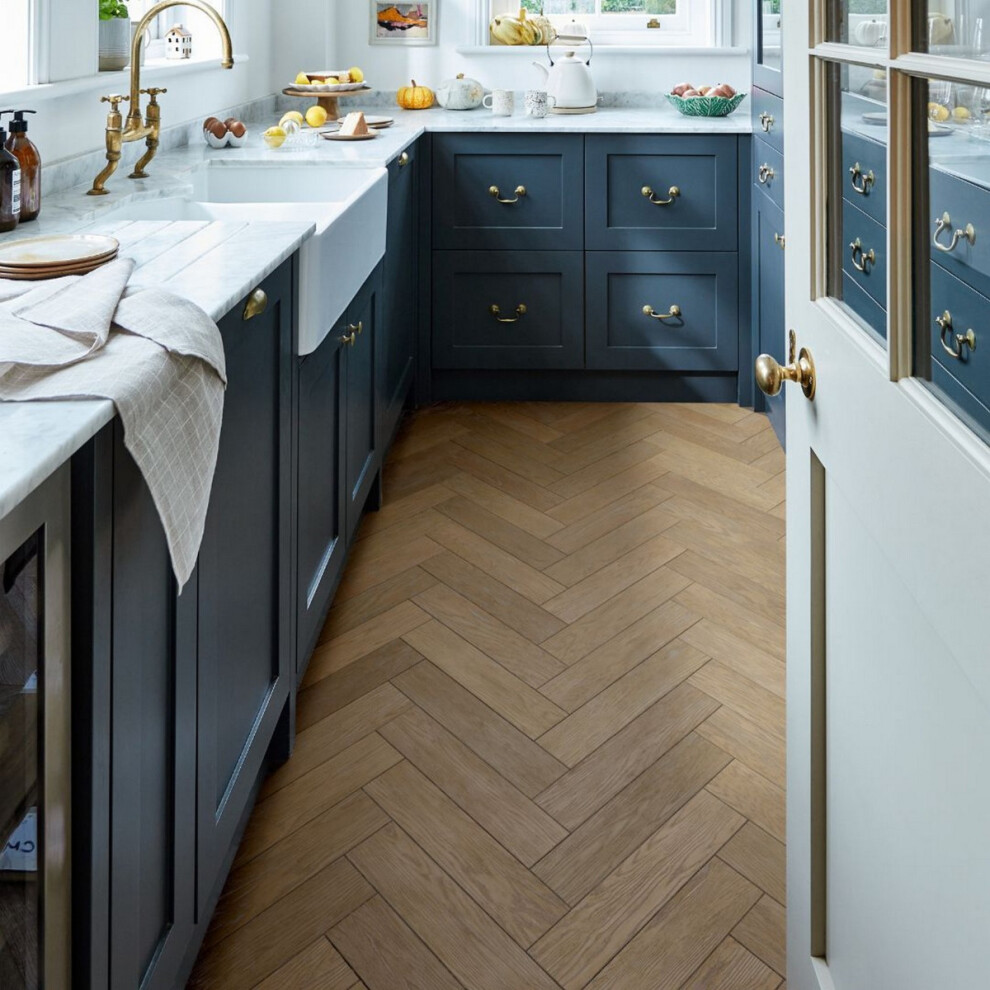 (1.873 Mâ² / Pack, Brown 10 Brushed Smoked White Hardwax Brown) Chene14mm Engineered Wood Flooring 9504953386910