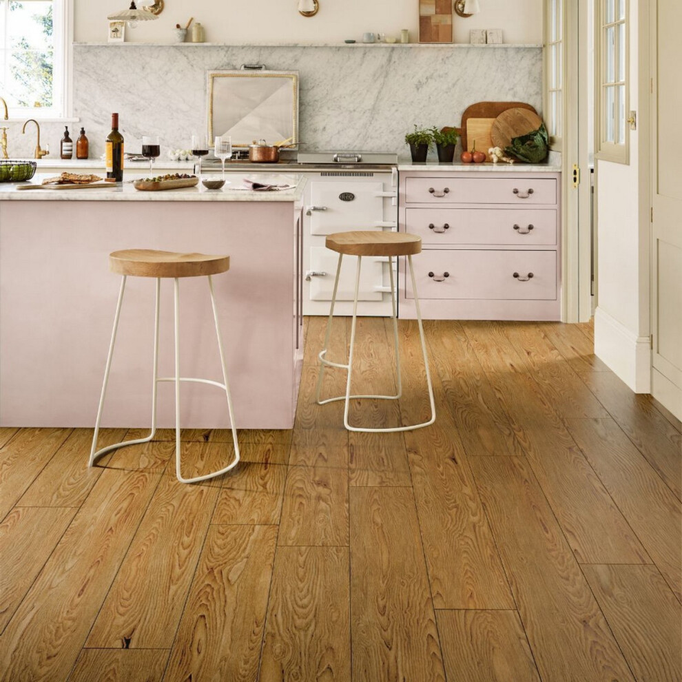 (1.805 Mâ² / Pack, Brown 48 Golden Handscraped Brown) Chene 20Mm Engineered Wood Flooring 9501751473798