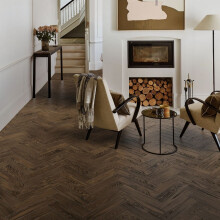 (1.873 m² / Pack, Dark Brown 16 Number 3 Uv Lacquered Brown) Chene14mm Engineered Wood Flooring