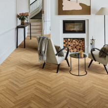 (1.873 m²  / Pack, Brown 7 Brushed And Lacquered Brown) Chene14mm Engineered Wood Flooring