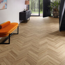 (1.873 m² / Pack, Light Brown 14 Invisible Oiled Brown) Chene14mm Engineered Wood Flooring