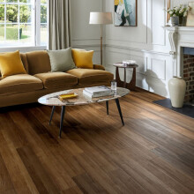 (1.08 m² / Pack, Dark Brown 37 Double Smoked Brushed Uv Lacquered Brown) Chene 18mm Engineered Wood Flooring