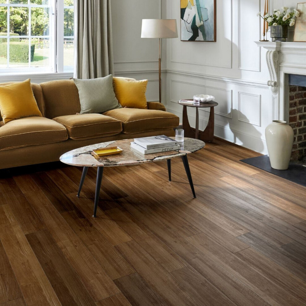 (1.08 Mâ² / Pack, Dark Brown 37 Double Smoked Brushed Uv Lacquered Brown) Chene 18Mm Engineered Wood Flooring 9502293376622