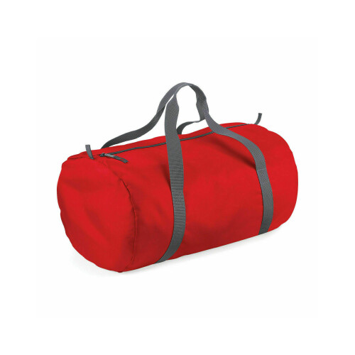 BagBase (One Size, Classic Red) Bagbase Barrel Packaway Duffle Bag