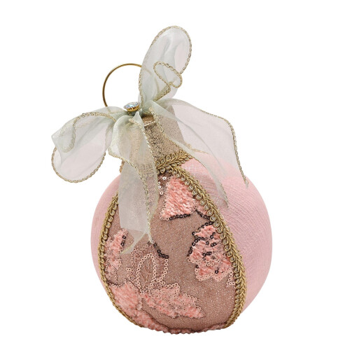 Blush Pink Bauble Decoration - 22cm