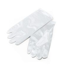 (One Size, White) Bristol Novelty Childrens/Kids Satin Feel Gloves (1 Pair)