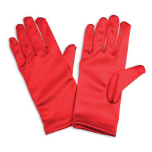 (One Size, Red) Bristol Novelty Childrens/Kids Satin Feel Gloves (1 Pair)