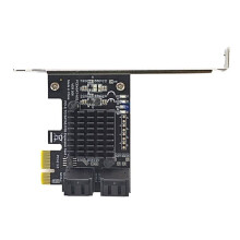 Asm1064 Chip Hard Disk Drive SSD Adapter Card 4 Port III PCIe Expansion Card 6Gbps to PCI-E 1X Controller