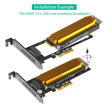 PCI-e 4.0 4X A NVMe 1U GEN-Z EDSFF 9,5 mm, 15 mm, 25 mm de Grosor, SSD E1.S Corto con Disipador de Calor, Adaptador PM9A3 PM9D3