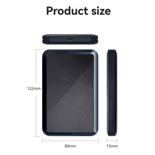 Compartimento para Disco Rígido Externo de 5 GB/S de 2,5 Polegadas com USB 3.1 para PC e Laptop com Suporte para Até 6 TB, Compatível com SSD/HDD 1
