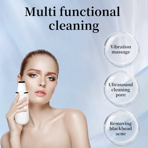 3 Mode Blackhead Remover Tools - Skin Scrubber Face Spatula Blackhead Remover for Deep Cleansing(White) 1