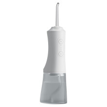 Water Flosser with 300ML Water Tank, 3 Modes, 4 Replaceable Jet Tips, Cordless Water Dental Flosser(White)