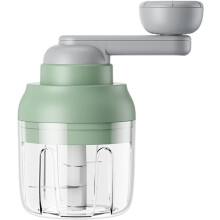 Food Chopper Handheld Veggie Chopper Cordless 250ml Capacity Mincer Garlic Chopper Hand Crank(Green)