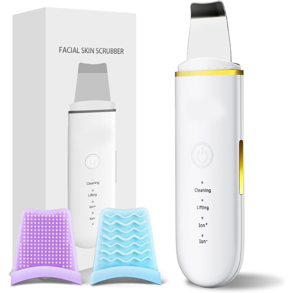 Chronus White Skin Scrubber Face Spatula Skin Spatula Pore Cleaner Blackhead Remover Tools For Facial Deep(White)