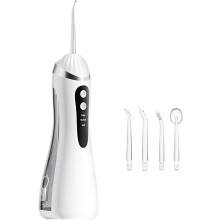 Generic Cordless Water Flosser Waterproof with 4 Jet Tips for Home Travel (White)(White)