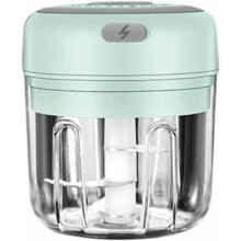 Vegetable Chopper - 300ML Electric Garlic Press Chopper For Kitchen,Cordless Mini Blender,Food(Green)