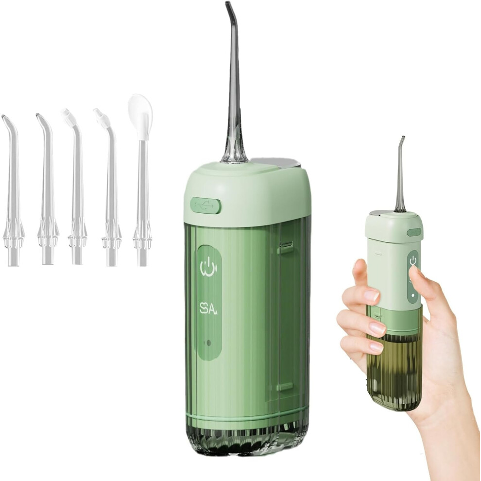 Chronus Green Generic Portable Flossers, Travel Size Mini, 4 Modes Ipx7 Waterproof Rating Flossers(Green)