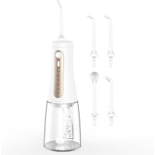 Water Flosser for Teeth Cleaning, Professional Cordless Oral Irrigator 5 Modes & 4 Jet Tips USB-C(White)