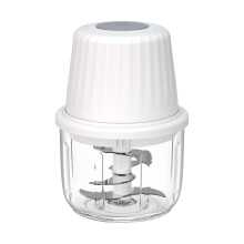 450ML Electric Garlic Chopper, Mini Portable Veggie Choppers, Garlic Grinder Masher Onion Chopper(White)