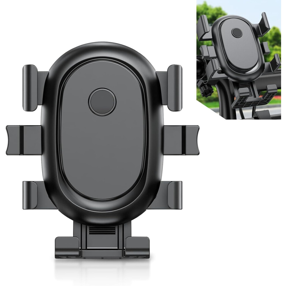 Universal Bike Phone Mount Holder - Vibration Damping, Fits 4.5-7.2 Inch Smartphones, 360 Rotatable(Black) Black 6976918088697