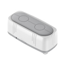 Denture Cleaner Machine Dental Ultrasonic Cleaner 48kHz with Cleaning Rack for Jewelry Glasses(White)