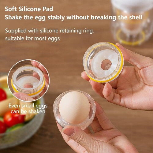 Manual Egg Spinner for Golden Egg: Portable Hand Egg Scrambler In Shell,Home Wireless Egg Spinner(Green) 2