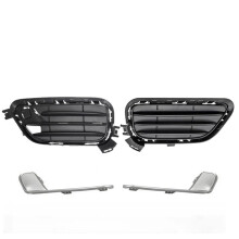 1Set Front Bumper Grille Bezel &Outer Grille Chroem Trim Strip for  X3 2015-2017 51117347945/51117347946 51117347949
