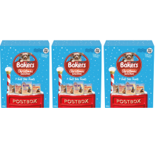 Bakers Christmas Dog Treats Selection Box 4 Full Size Treat x 3 Boxes 458g