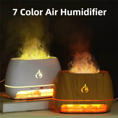 Salt Stone Aroma Air Humidifier Flame Colored Light NightLight Aromatherapy Essential Oil Diffuser AromatherapySprayer B 2