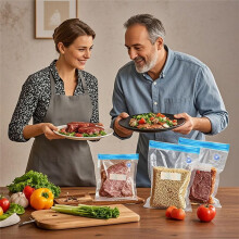 Sous Vide Beutel, mit Luftventil, Doppellagige Lebensmittelaufbewahrung zum Kochen, Aufbewahren Von Lebensmitteln und Erhitzen in der Mikrowelle.