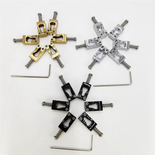 10,8 mm Elgitarr Kalebassbro Mässing Brosadel Vibrato Brosadel 6-Strängad Gitarrsadel Silver 1