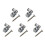 Electric Guitar  Bearing String Buckle Guitar Rolling Tree Retainer String Lock Roller String Guide Silver 1