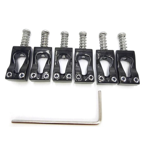 10,8 mm Elgitarr Kalebassbro Mässing Brosadel Vibrato Brosadel 6-Strängad Gitarrsadel Svart