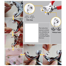 Kit Bottoni Automatici da 200 Set, Bottoni Automatici In Tessuto da 9,5 mm, Bottoni Automatici per Abbigliamento, Bottoni Automatici In Acciaio